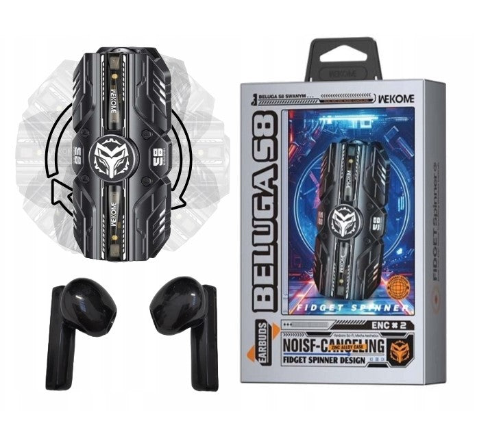 Beluga S8 Wireless Headphones with FIDGET SPINNER and LED Bluetooth