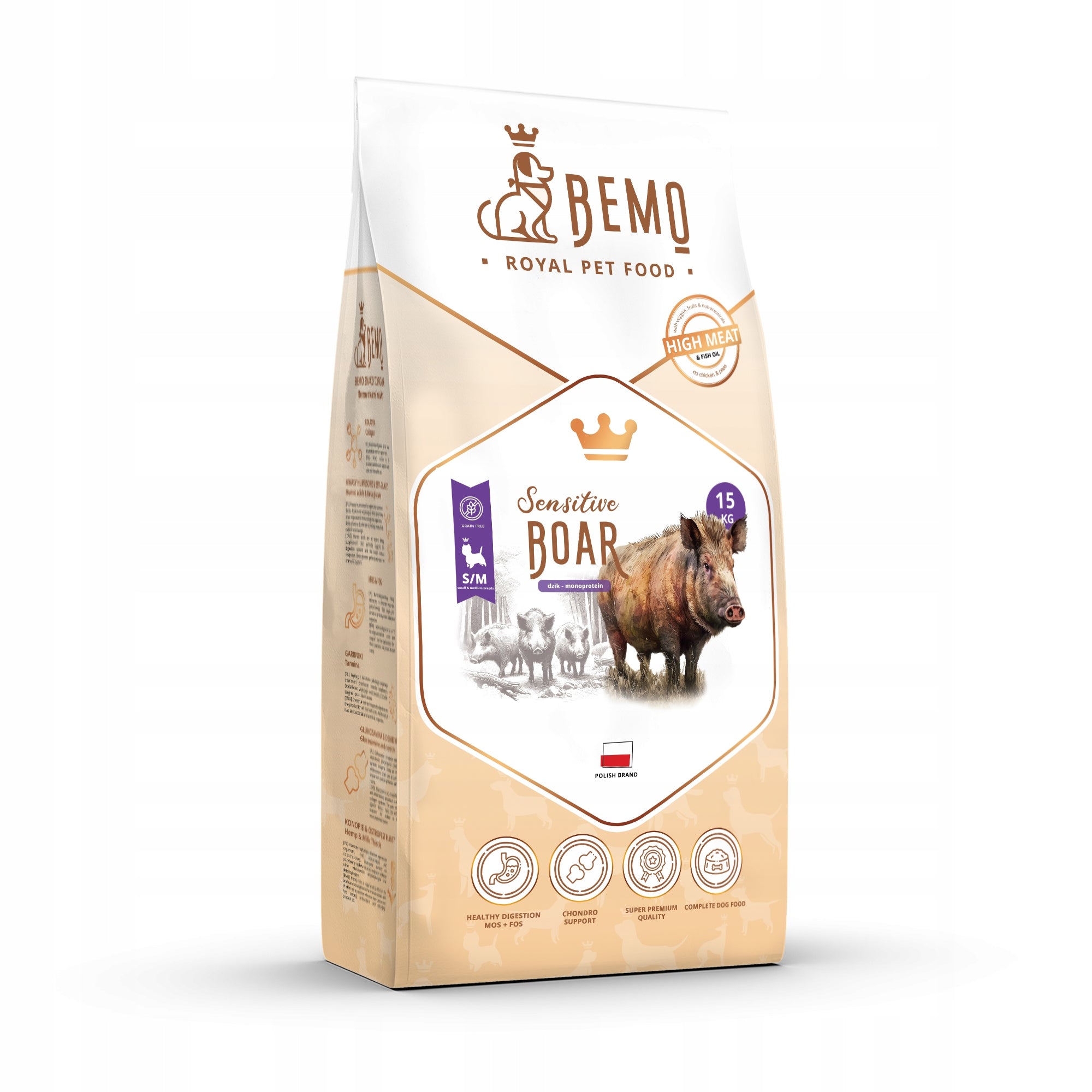 Bemo Sensitive Adult M/L Boar Monoprotein Hypoallergenic 15kg Manufacturer code 5904966790805