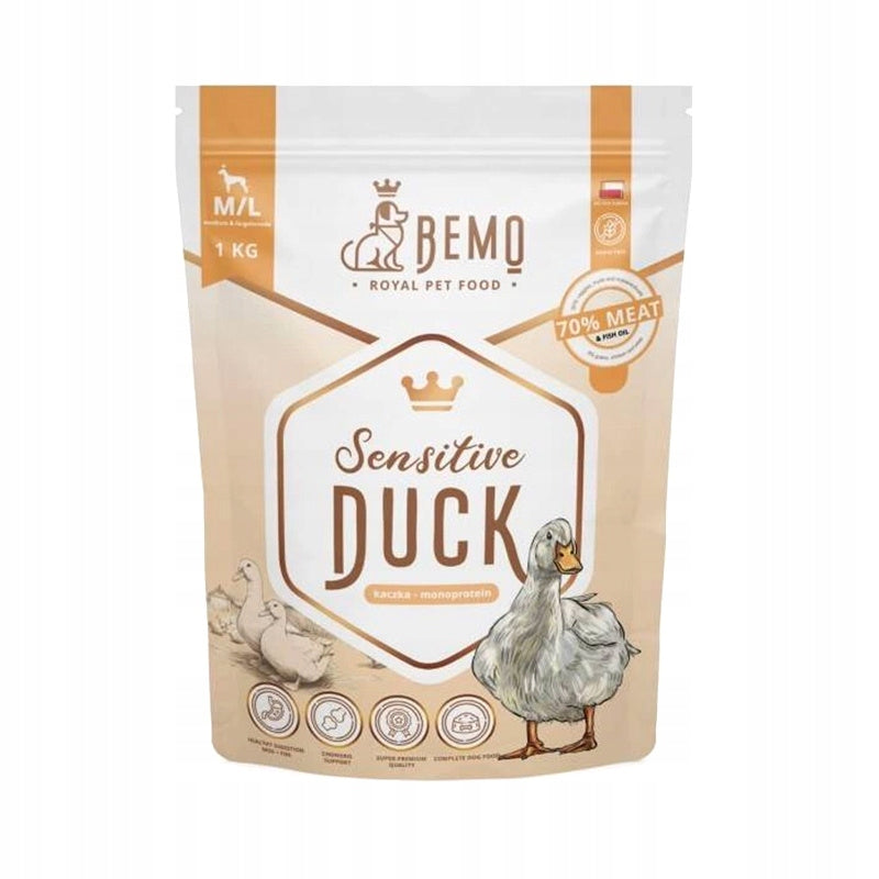 Bemo Sensitive Duck – Dry food for dogs monoprotein duck M/L 1 kg