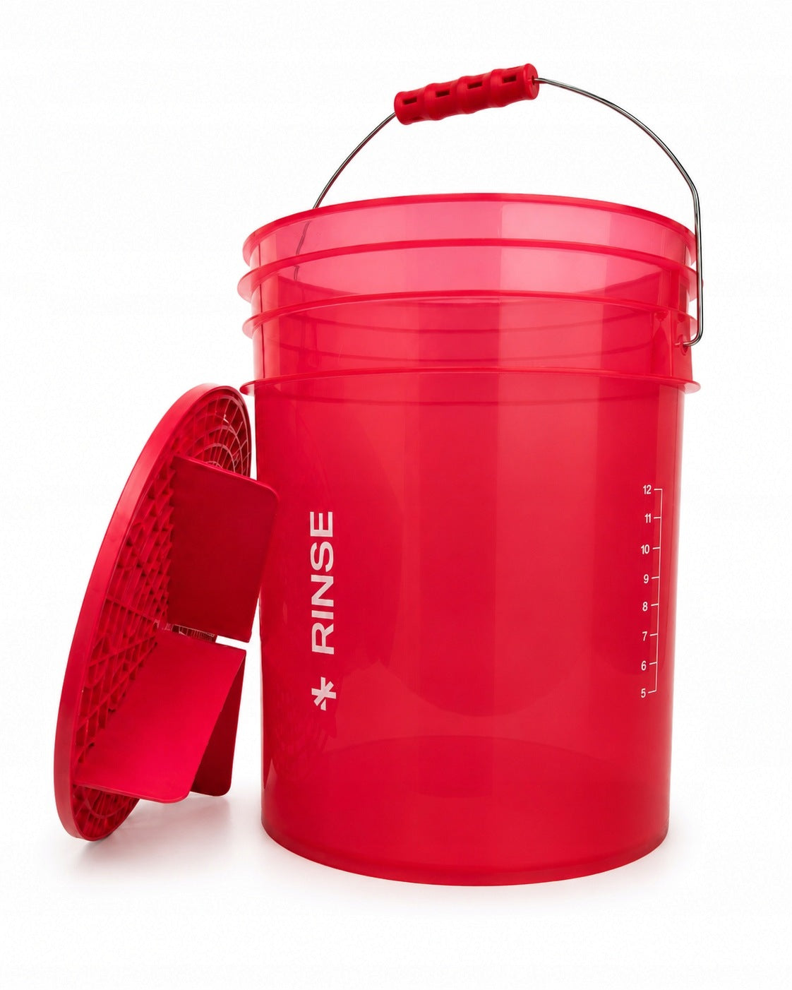 BenBow RINSE, transparent 20 L bucket with red separator