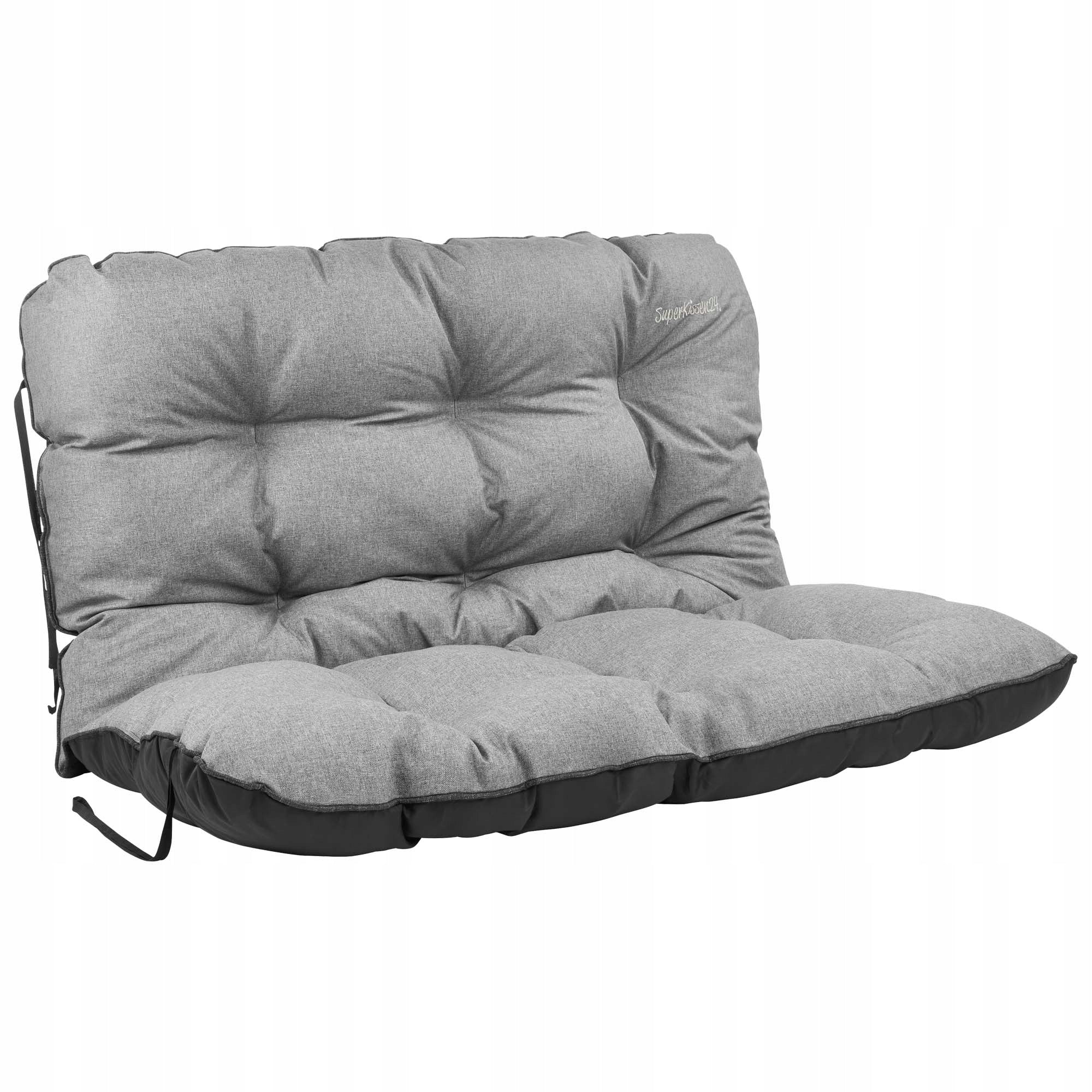 Bench cushion 100x60x50 rattan 2+1 grey linen Manufacturer Superkissen24