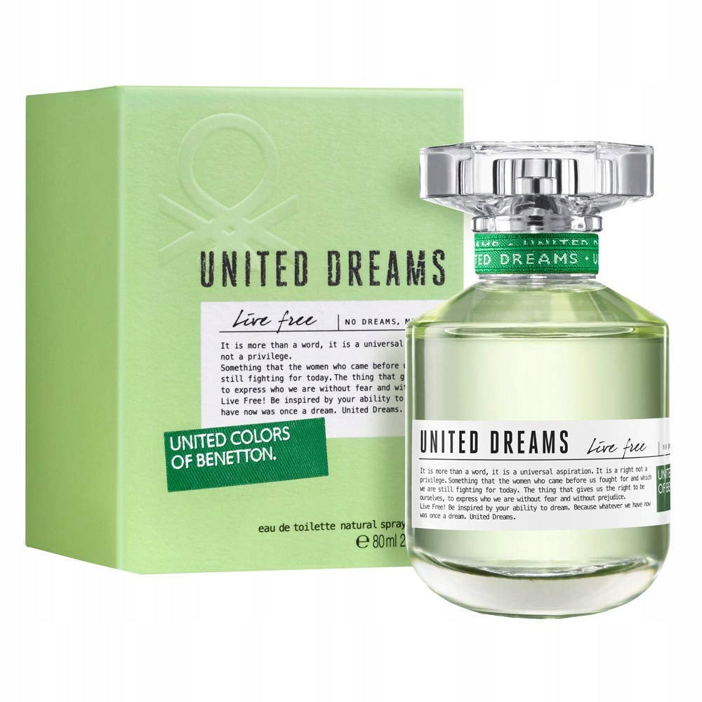 Benetton United Dreams for her Live Free toaletní voda pro ženy 80 ml