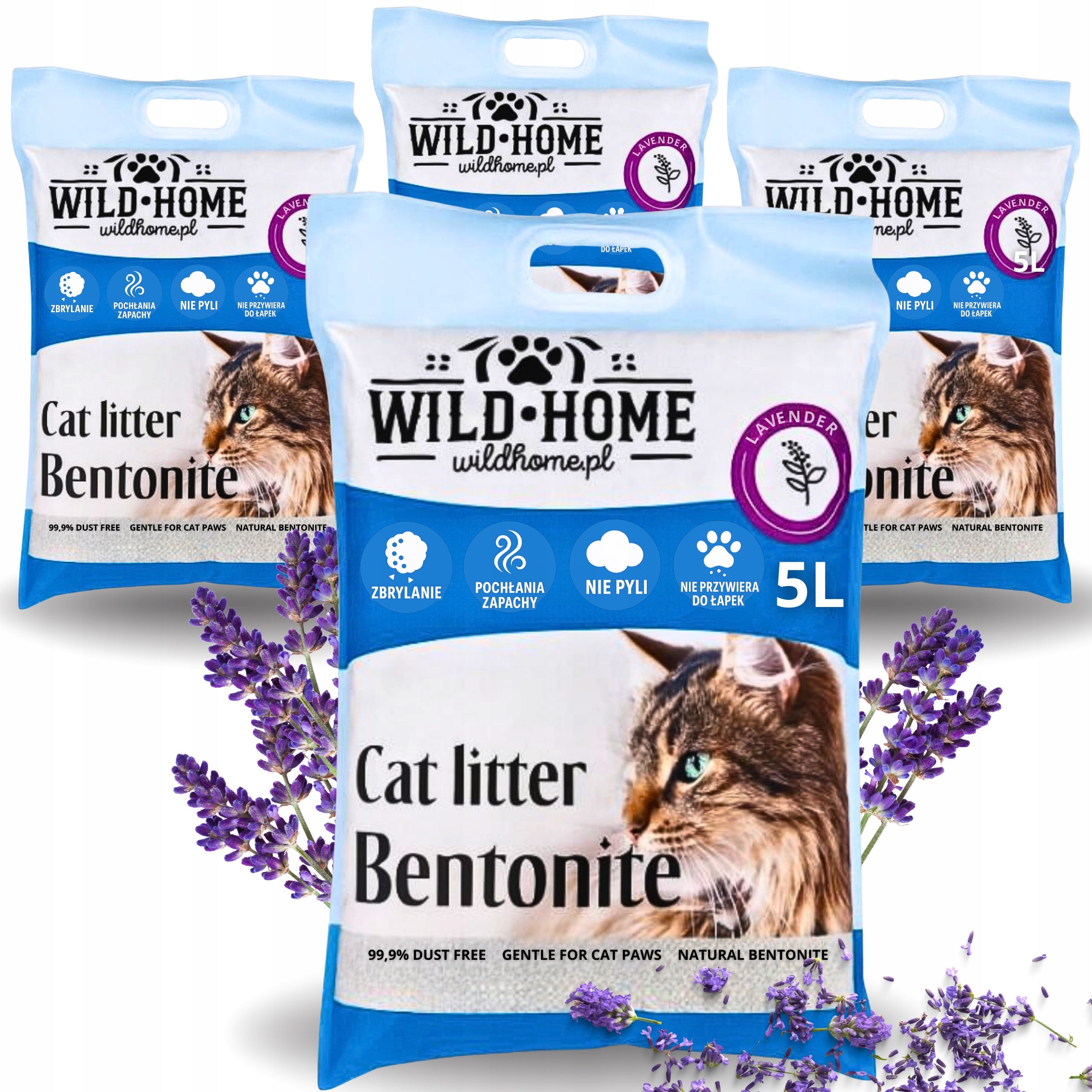 Bentonite Cat Litter 20L LAVENDER WildHome Clumping 20L Natural Manufacturer code ZWR-20