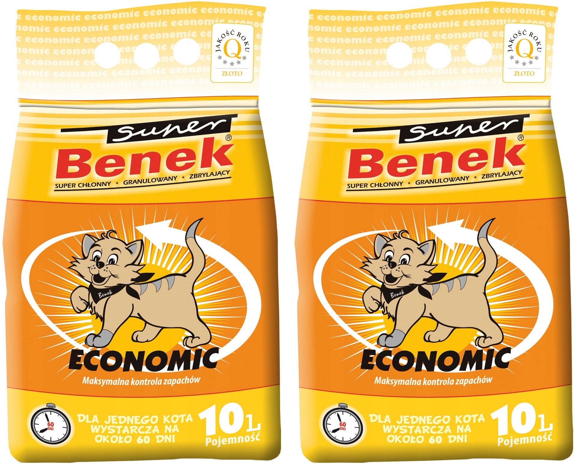 Bentonite Cat Litter Benek Economic 20L Clumping Litter for Litter Box Brand Super Benek