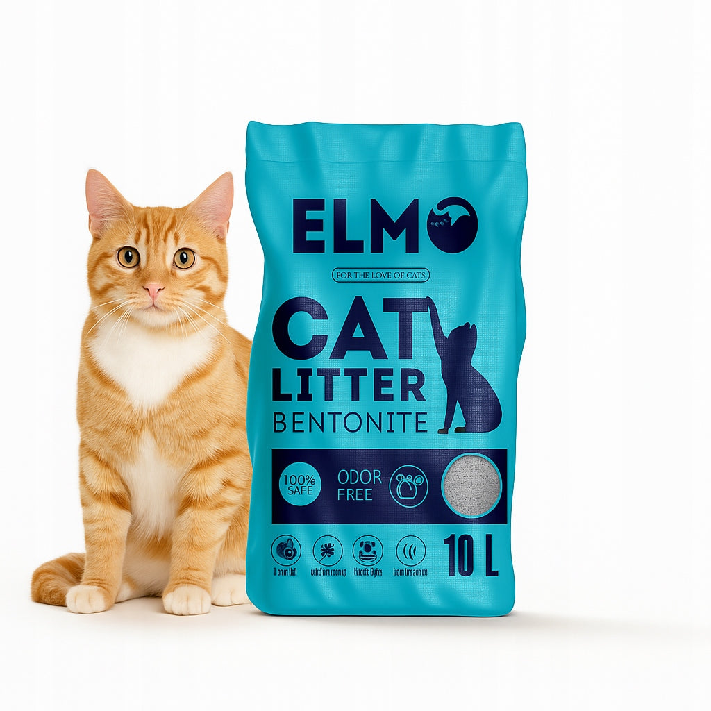 Bentonite Litter for Cat CLUMPING FINE ELMO Unscented 3x10L EAN (GTIN) 5905940342706