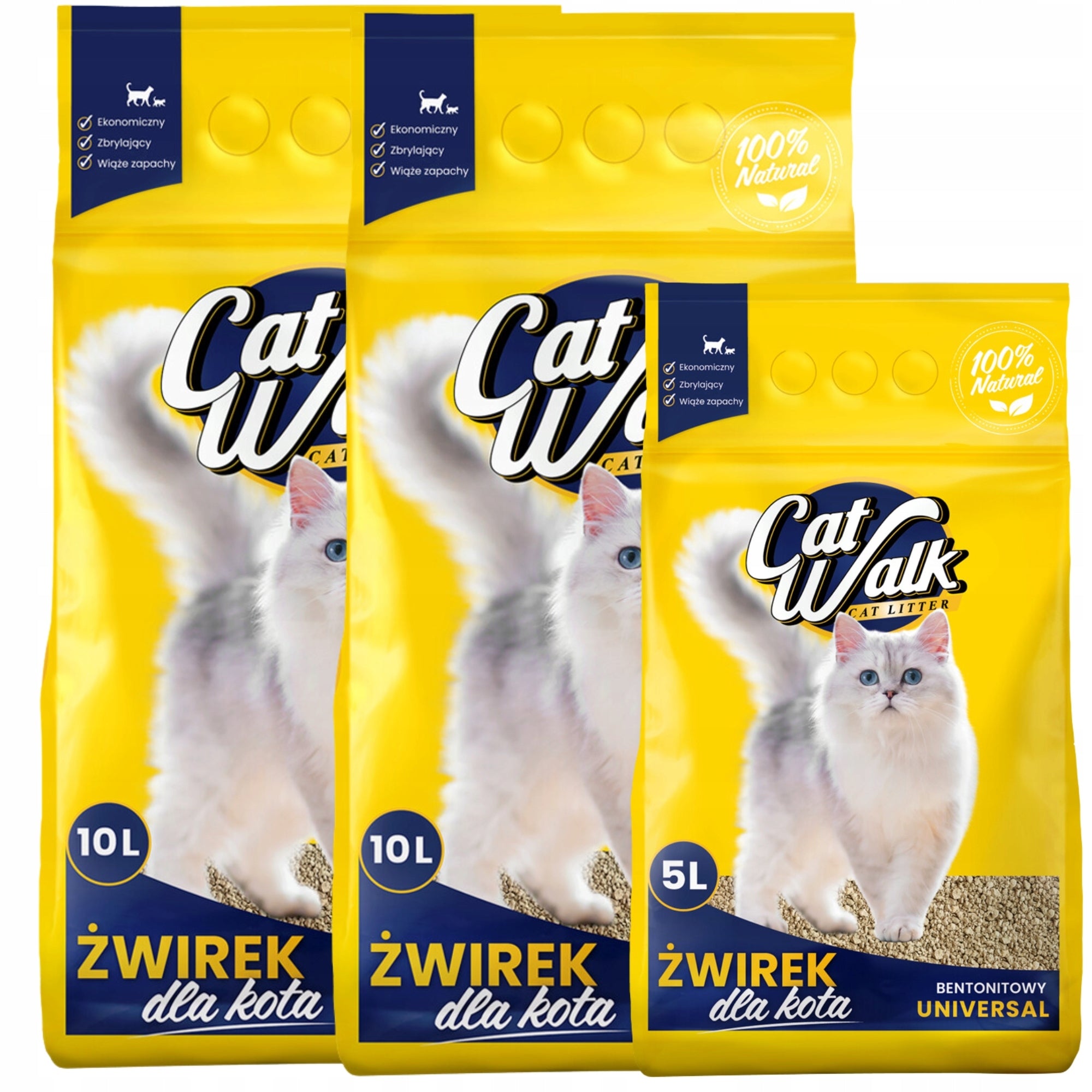 Bentonite cat litter 25L clumping CatWalk ECONOMIC 25L STANDARD Volume 25 l