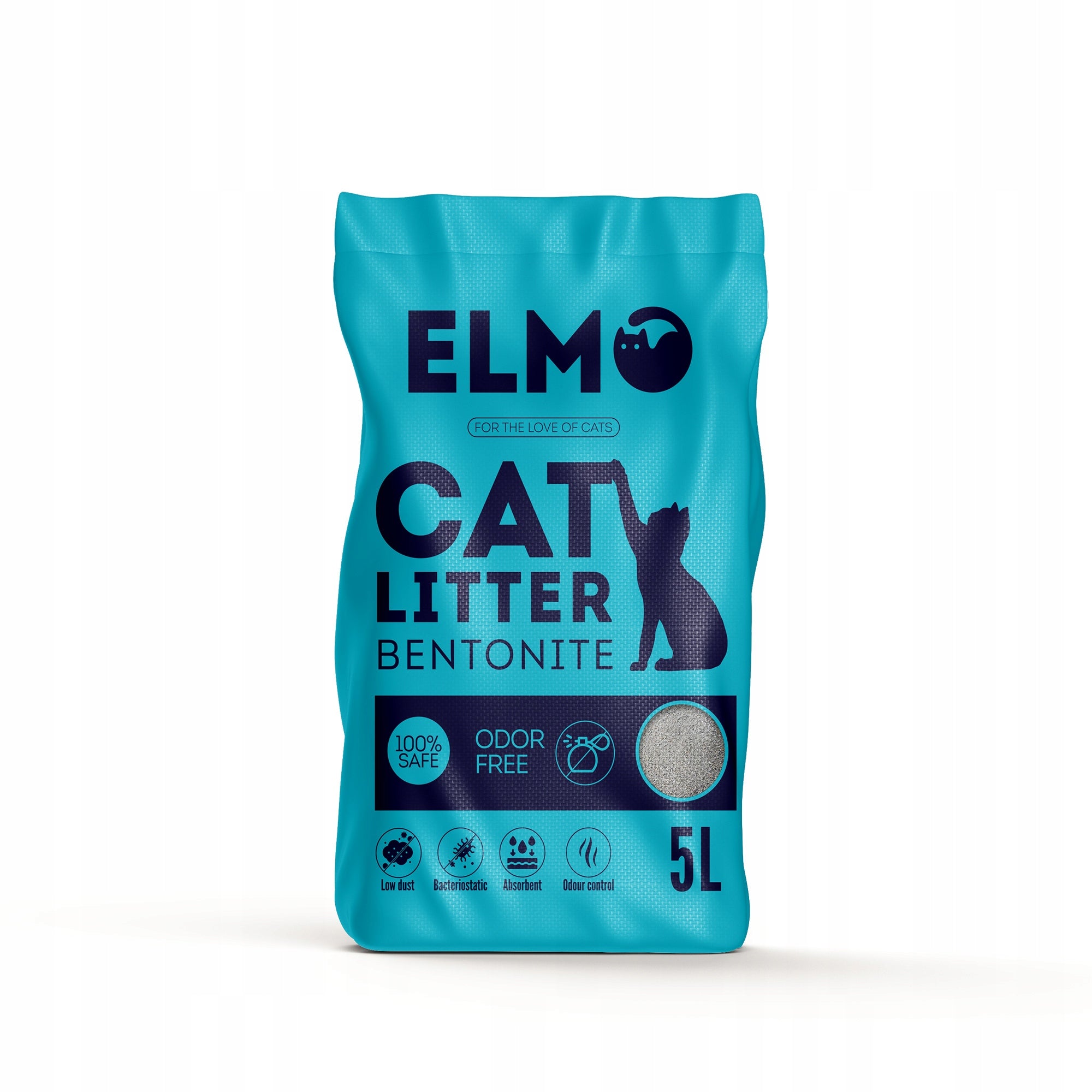 Bentonite cat litter ELMO fine unscented 25l-5x5l EAN (GTIN) 5905940342737