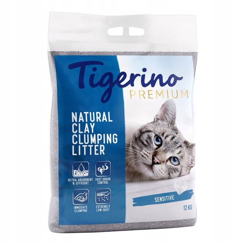 Bentonite litter Tigerino Premium 12 l Unscented