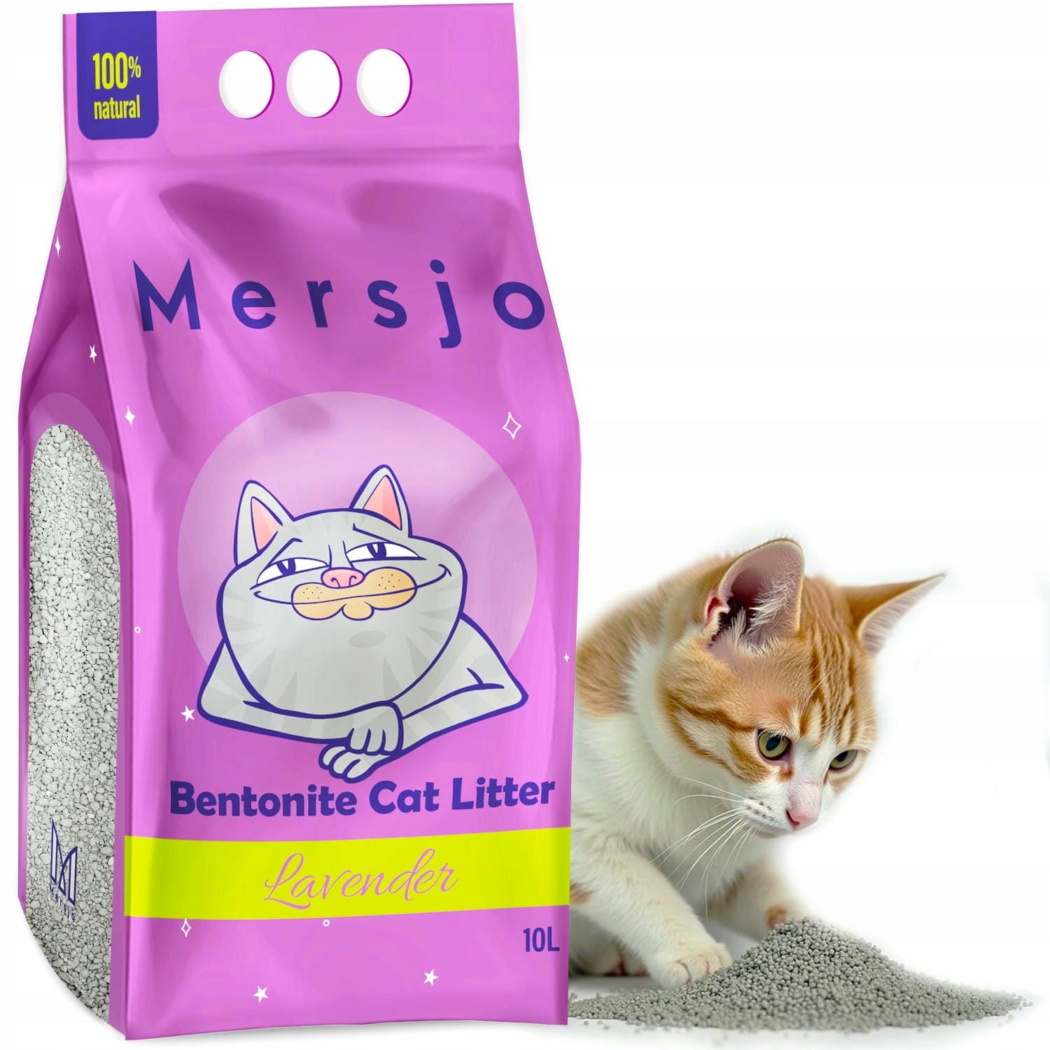 Bentonite litter for cats lavender LAVENDER 10l
