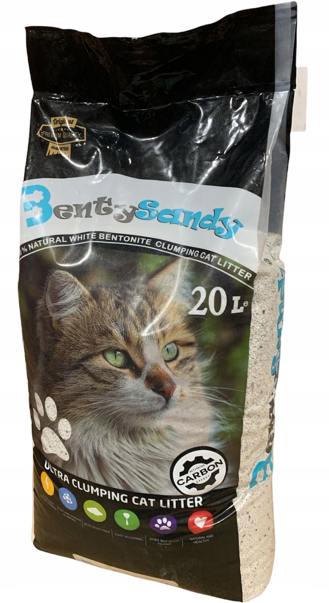 Benty Sandy Natural bentonite litter white 20l for cat litter box Packaging status original