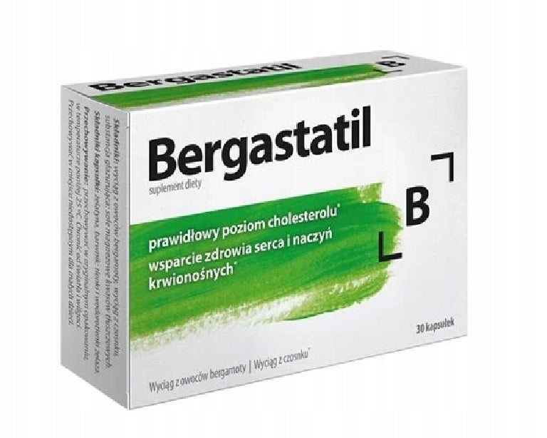 Bergastatil 30 capsules for cholesterol Packaging status original