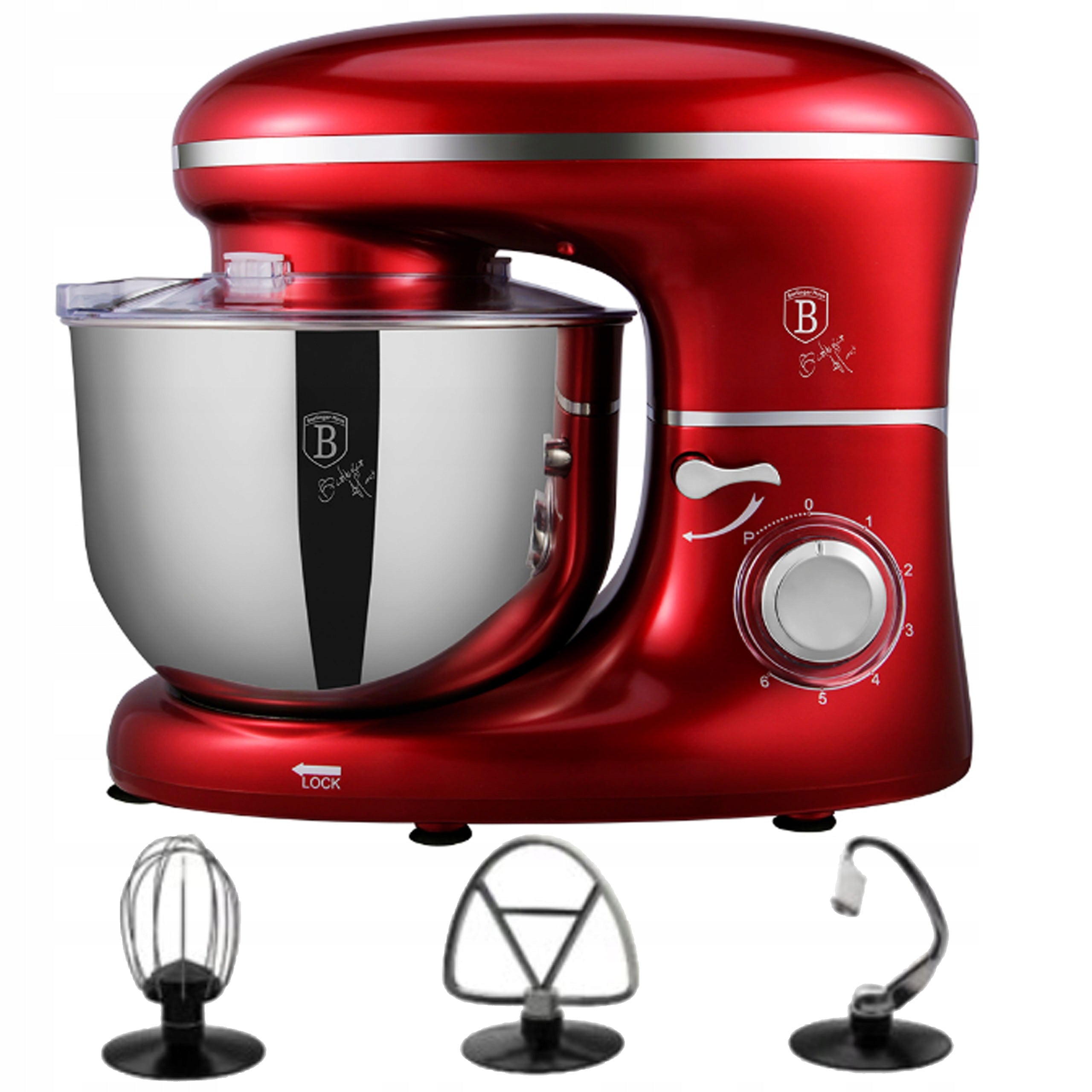 Berlingerhaus BH-9193 Food Processor 1300 W Burgundy Metallic Line Brand Berlinger Haus