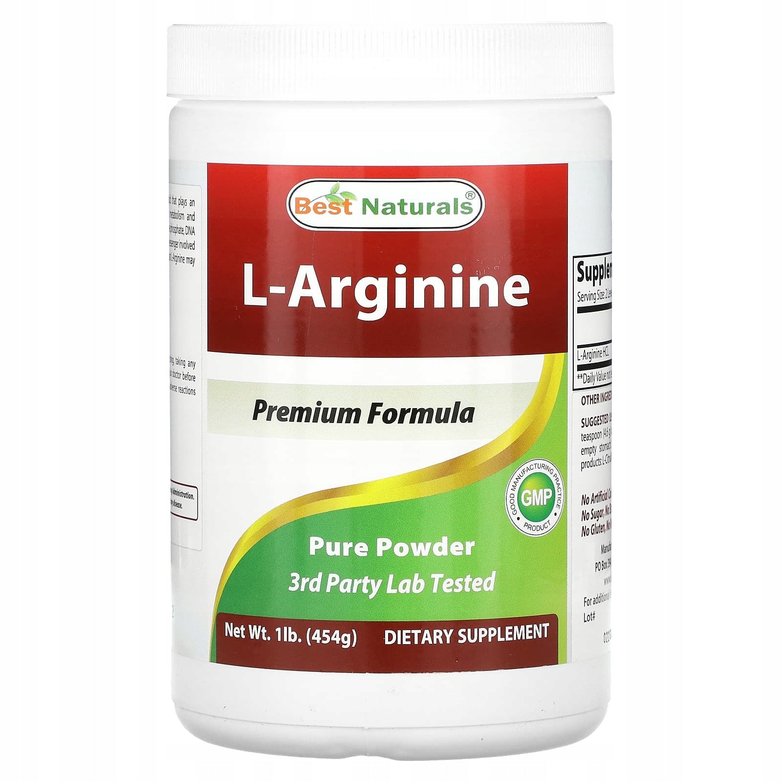 Best Naturals, L-arginine, 454 g