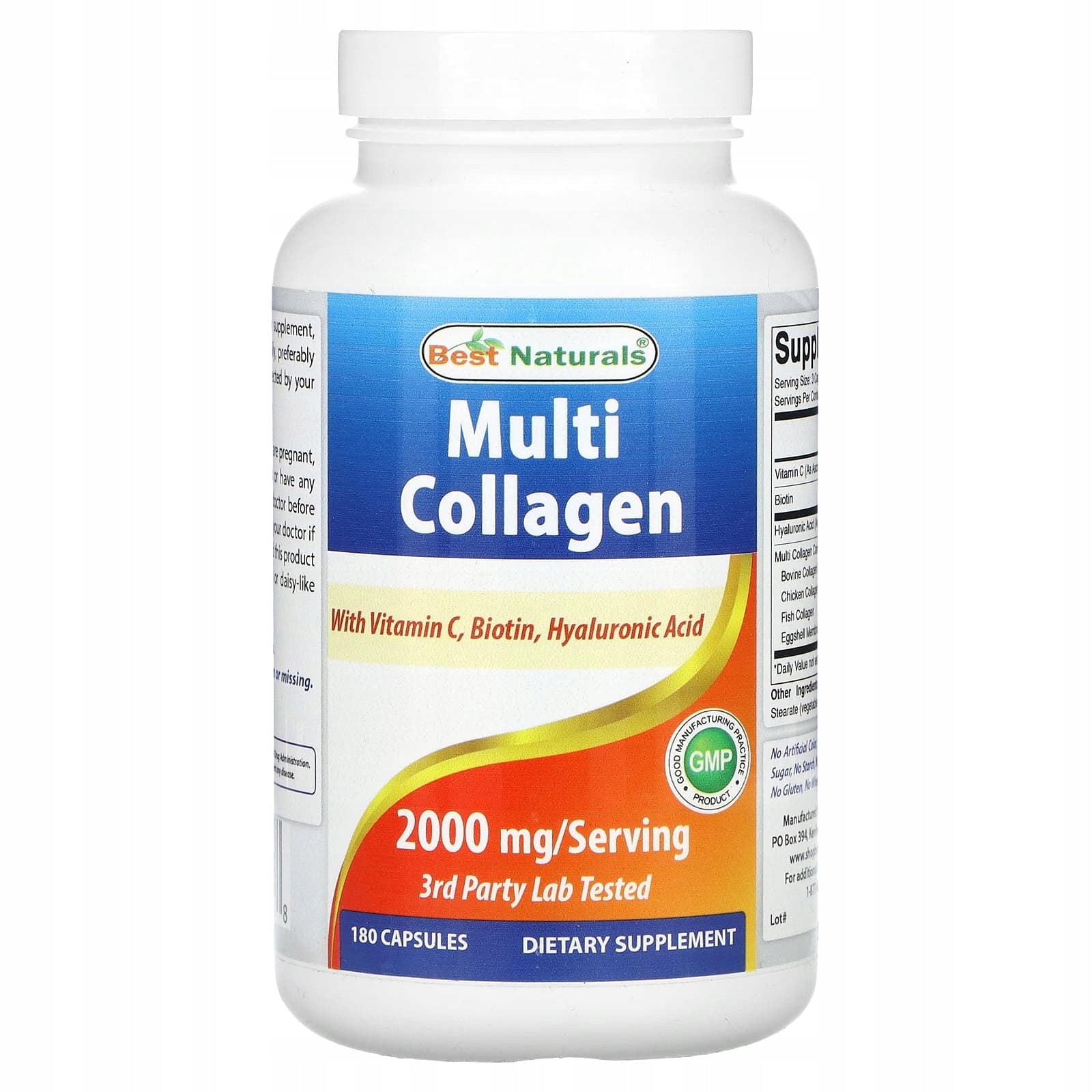 Best Naturals, Multicollagen, 180 capsules