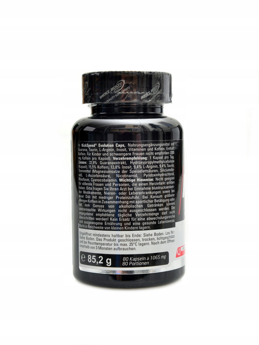 Best body nutrition Professional Kick speed evolution 80 kapslí Packaging status original