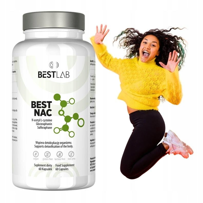 BestNAC BEST LAB N-acetyl L-cysteine NAC Sulforaphane Detox 60 kaps BestLab