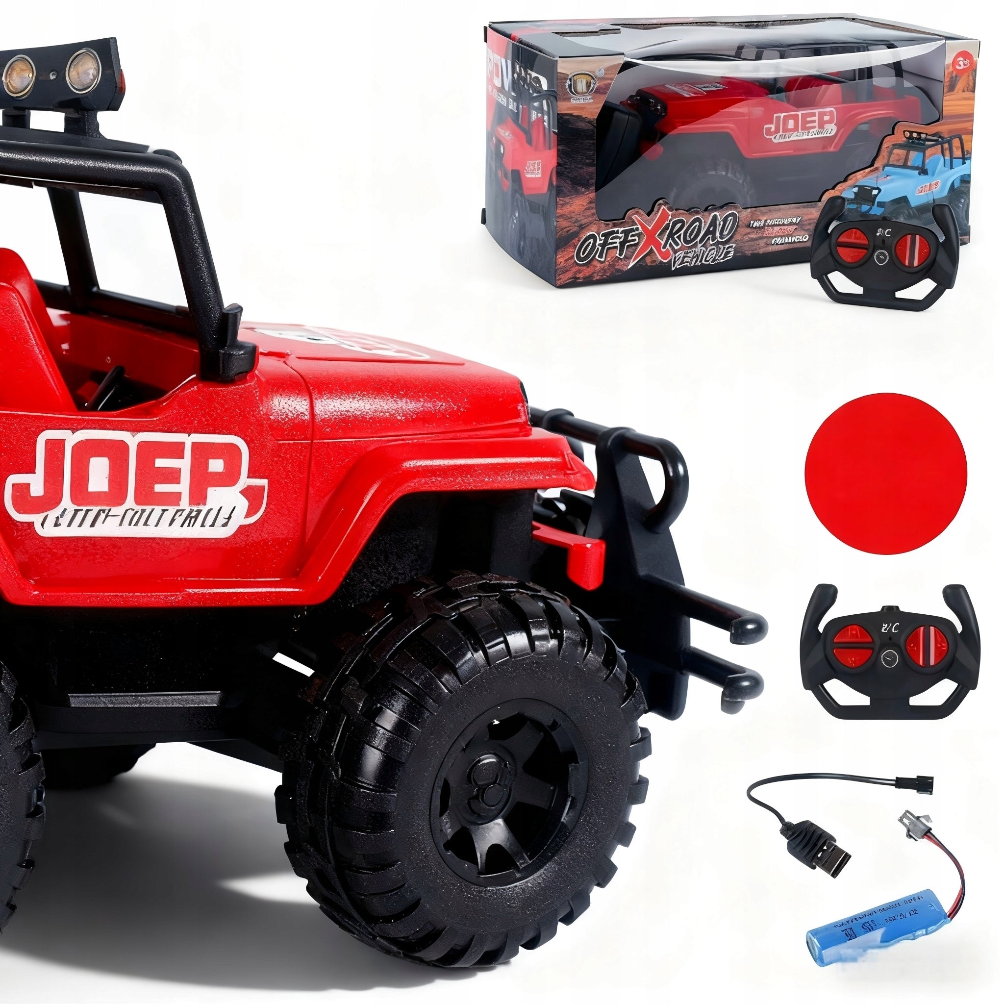 Bestseller: Jeep Pilot Off-Road Car – Red with Lights