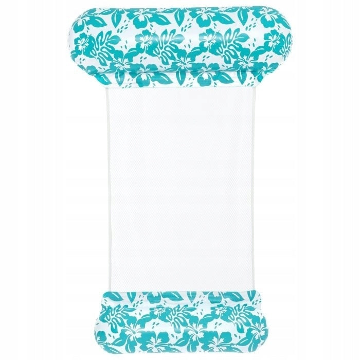 Bestway 43839 Armchair Mesh Sun Lounger for Swimming Mint Flowers 1.45m x 87cm