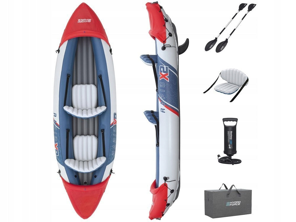 Bestway Inflatable 2-person kayak LITE-RAPID X2 + paddles max 160kg 65077 Brand Bestway