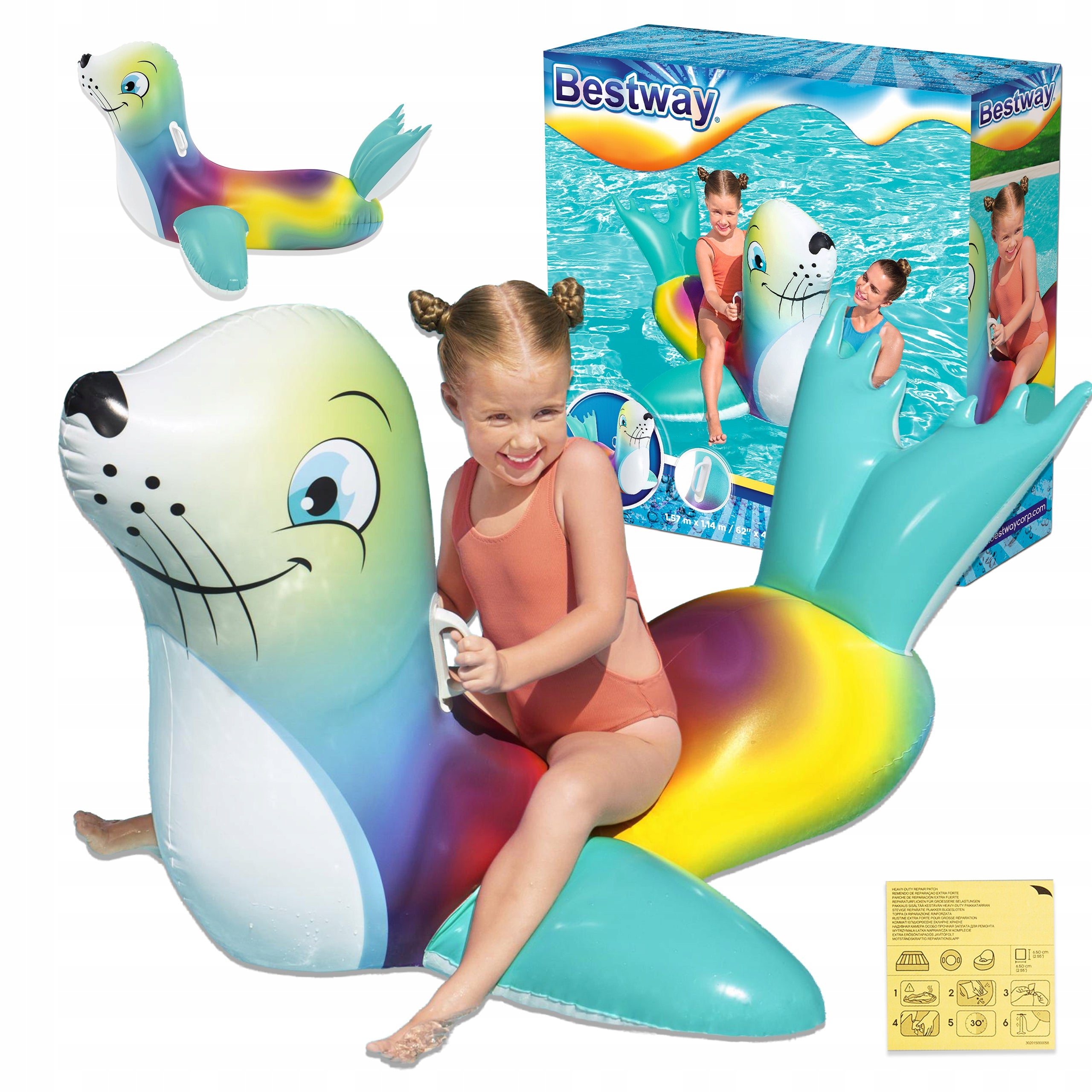 Bestway Inflatable FOKA Swimming Mattress with Handles 157x114 cm 41479 Character/Title other