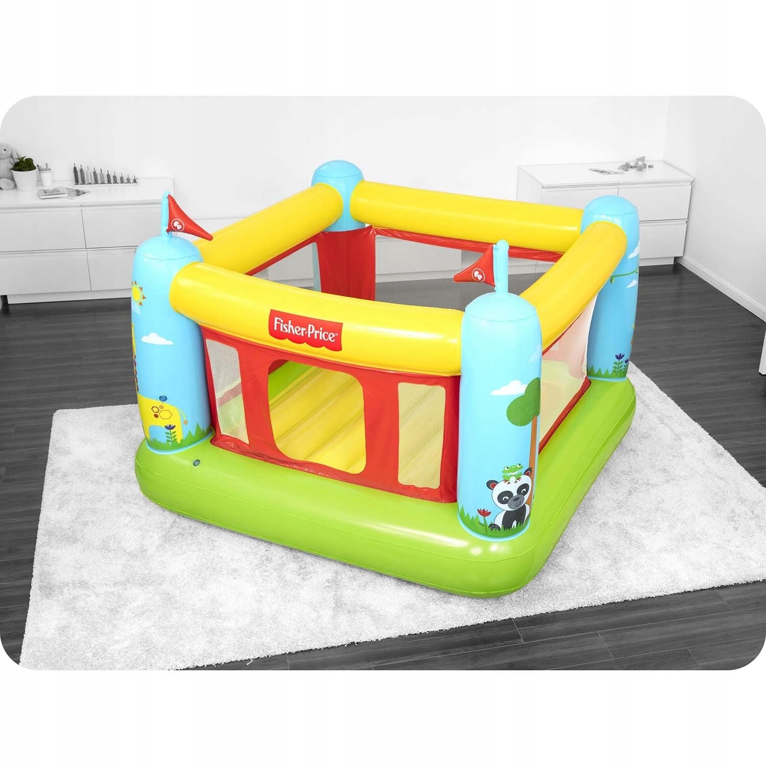 Bestway Inflatable Jumping Castle for Kids Playpen Fisher Price 93553 Kind blown