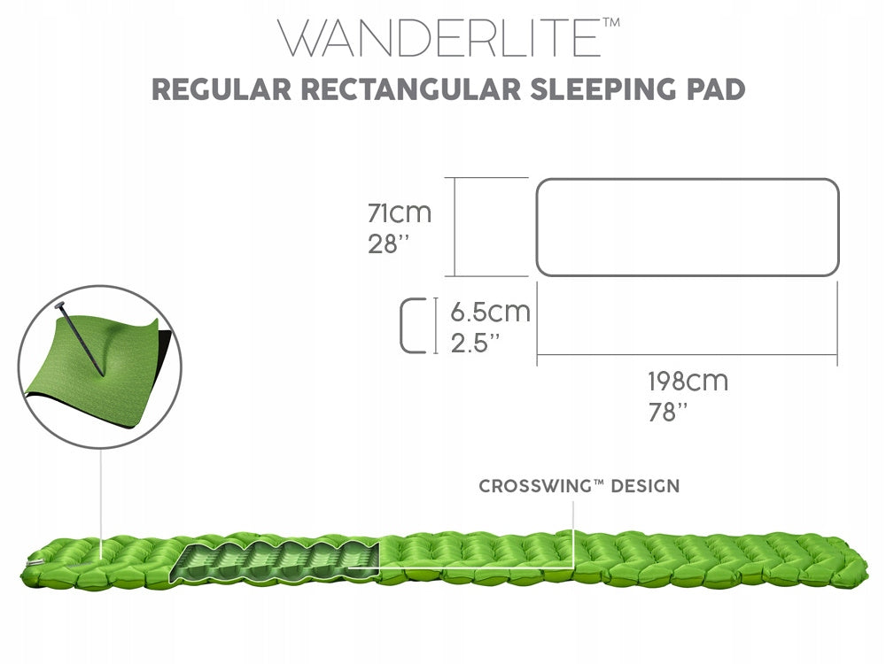 Bestway Mattress mat for sleeping bag WanderLite Large 198x71cm 69616 Color green