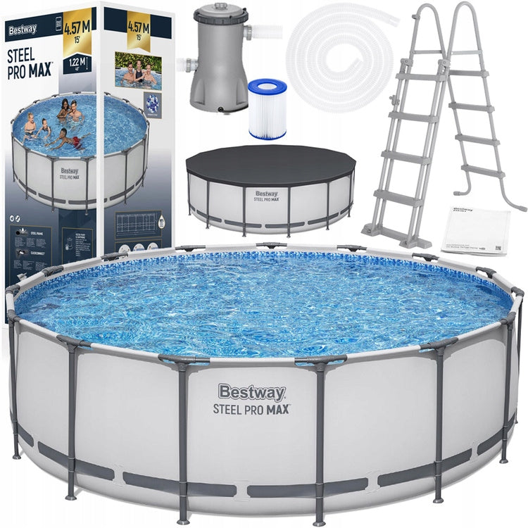 Bestway RACK pool 457x122cm 10in1 pump ladder cover 56438 Brand Bestway