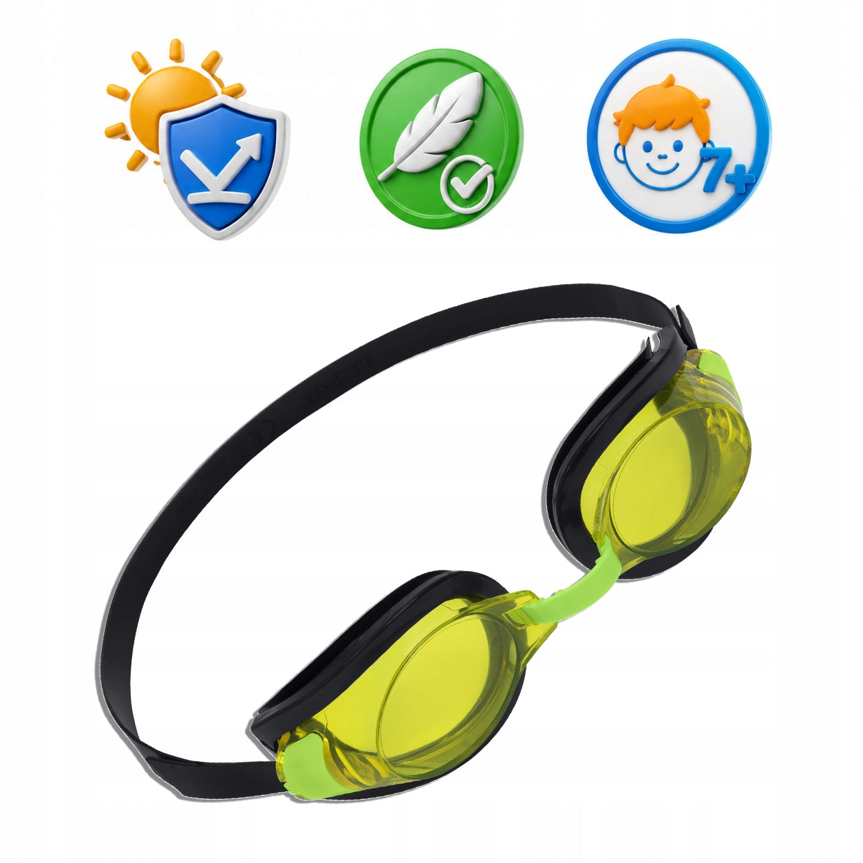Bestway Swimming goggles for children swimming goggles for swimming pool +7 years Color yellow