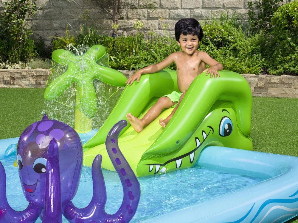 Bestway Water square toys for children AQUARIUM Paddling pool + slide 53052 Dominant material synthetic material