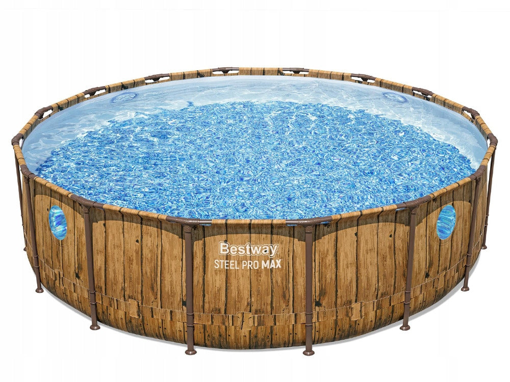 Bestway frame pool pattern board 488x122cm pump ladder cover 56725 Volume 19480 l