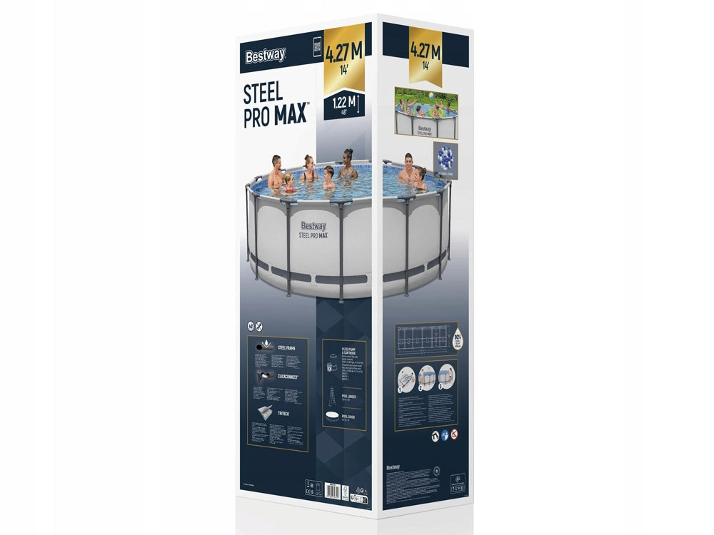 Bestway garden frame pool 427x122cm 10in1 5612X Shape round