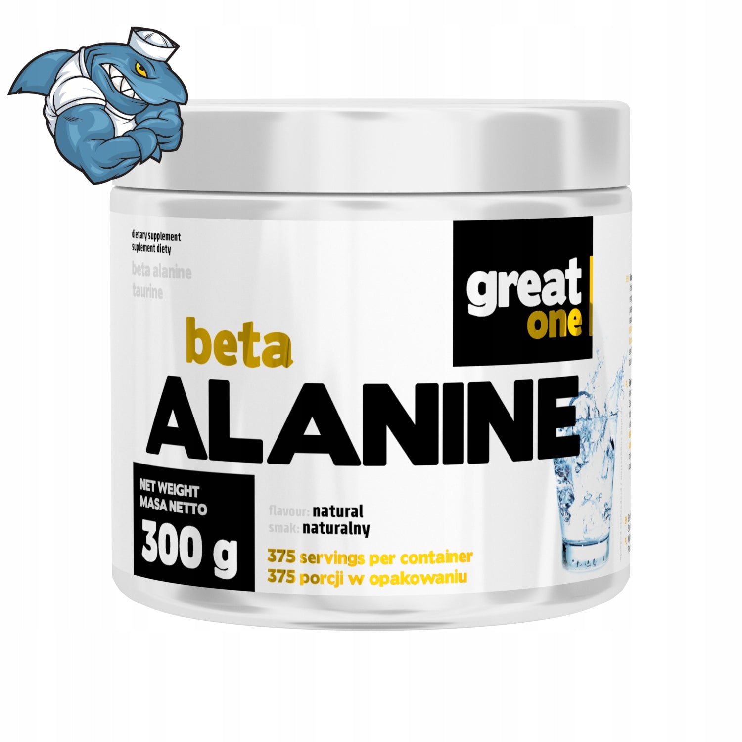 Beta Alanina Intense naural 300g with taurine Great One POWDER