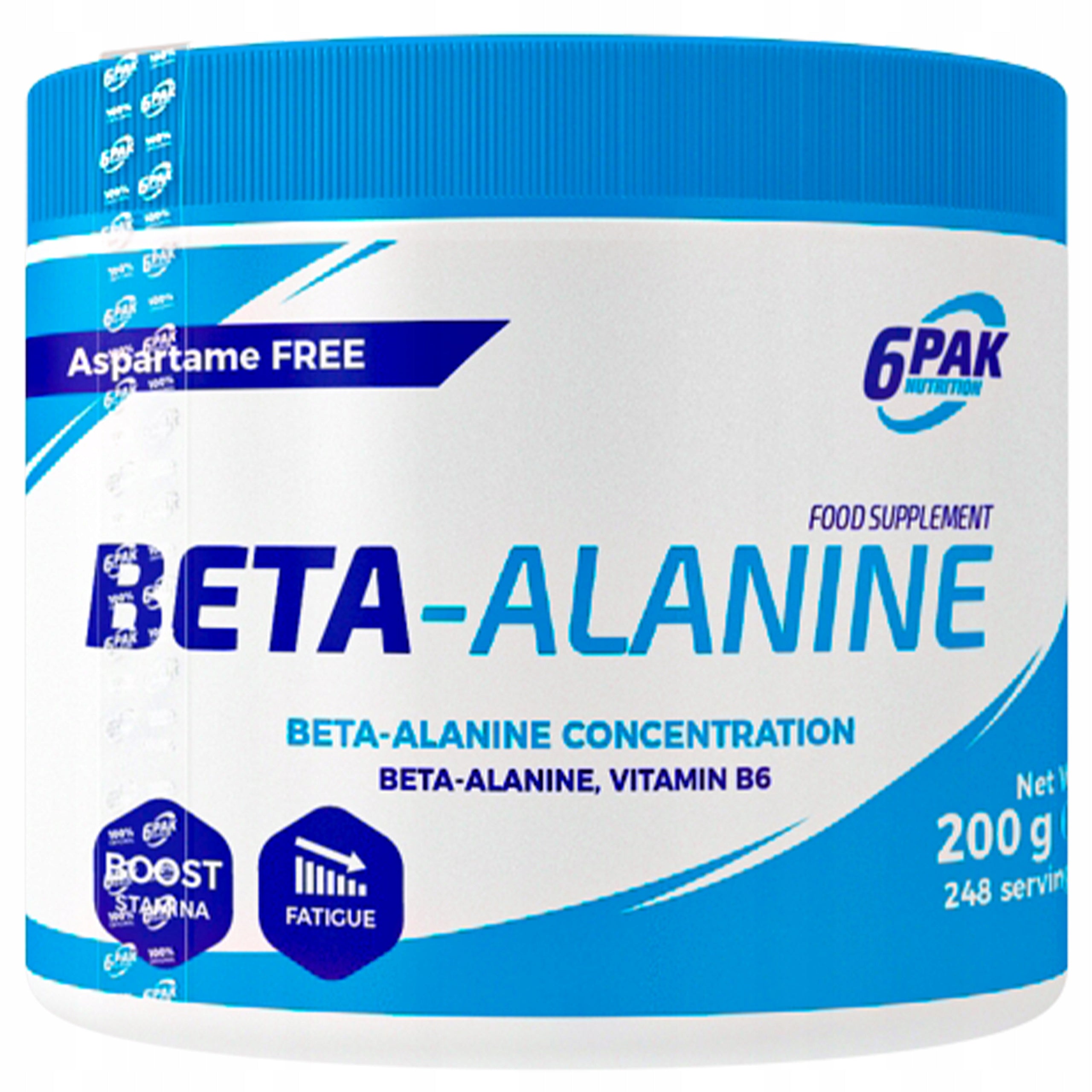 Beta Alanine 6PAK 200g Pre-workout Powder Pre Workout Gym