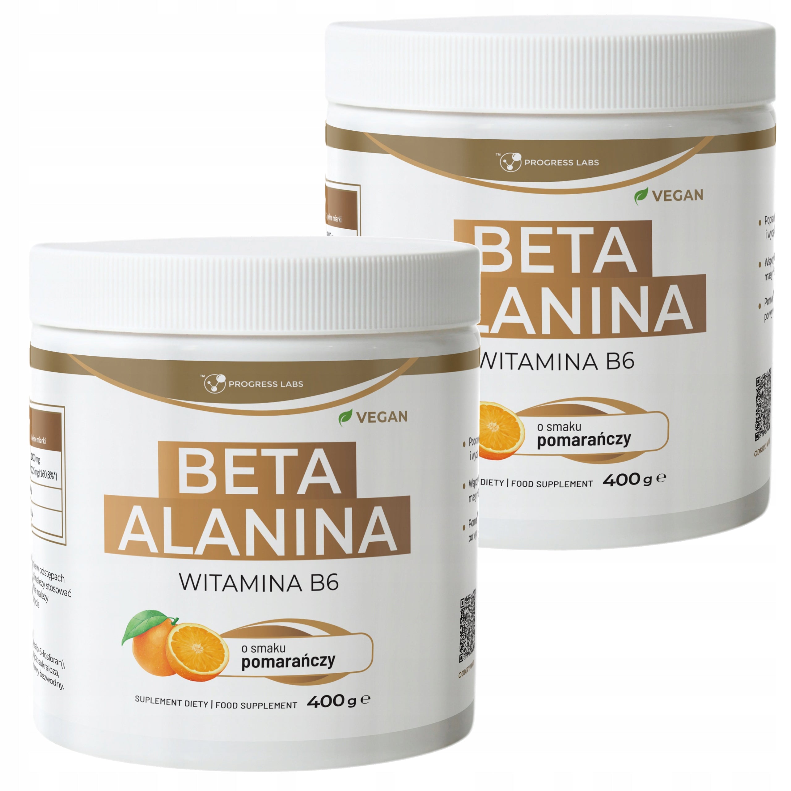 Beta Alanine Orange Flavour Powder Pre-Workout Wit B6 Energy 800 g