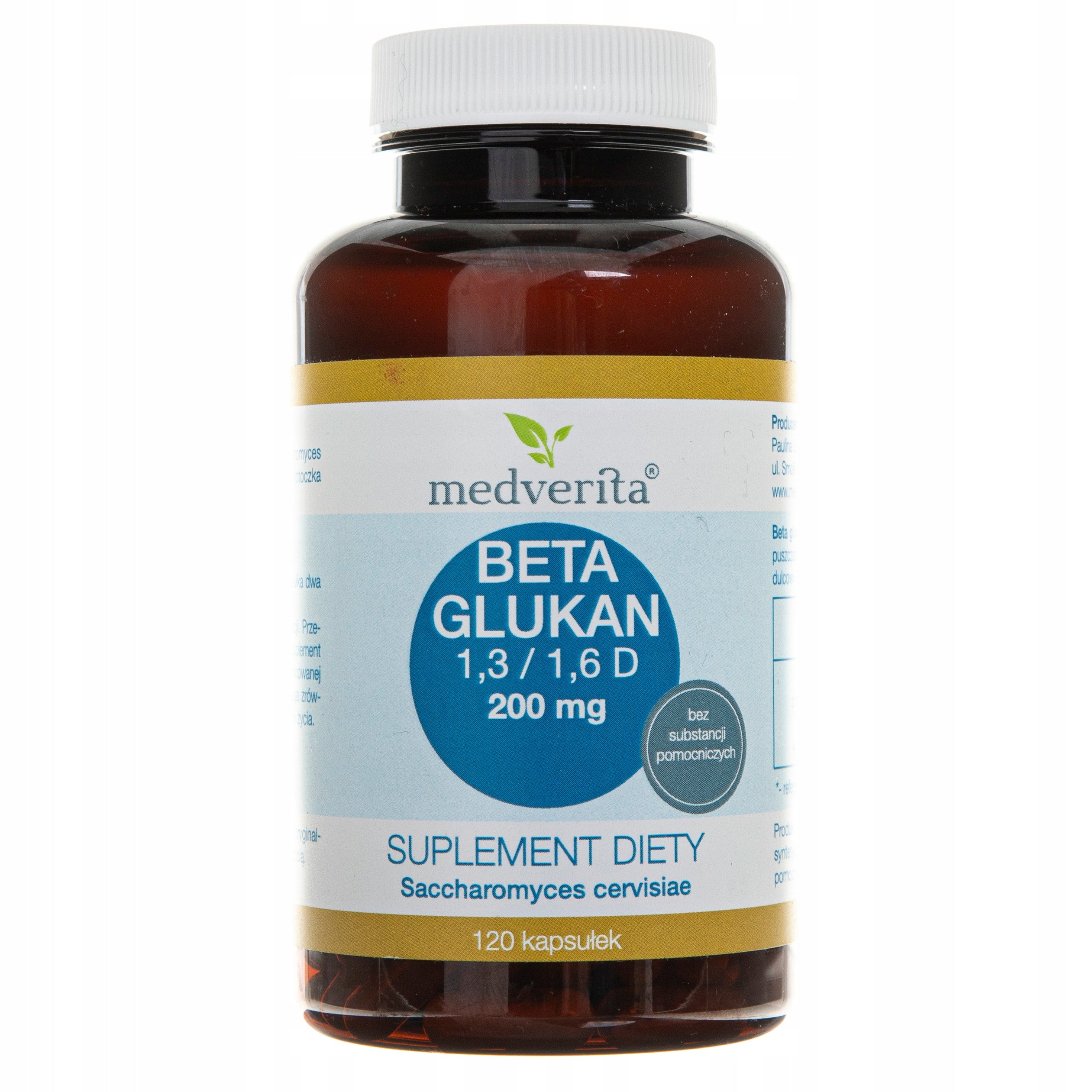 Beta Glucan 1,3 / 1,6 D 200 mg Medverita Resistance Cholesterol 120 kaps