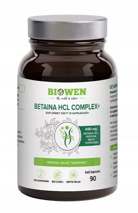 Betaine hcl complex 90 capsules - hempking