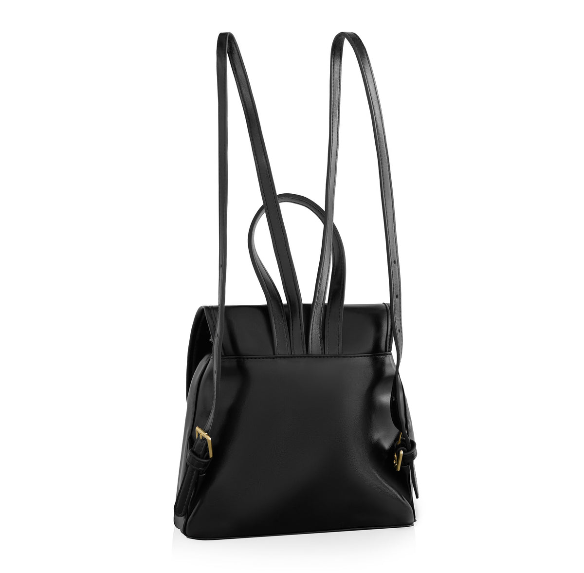 Betlewski Women's backpack eco leather flap drawstring handle suspenders Brand Betlewski