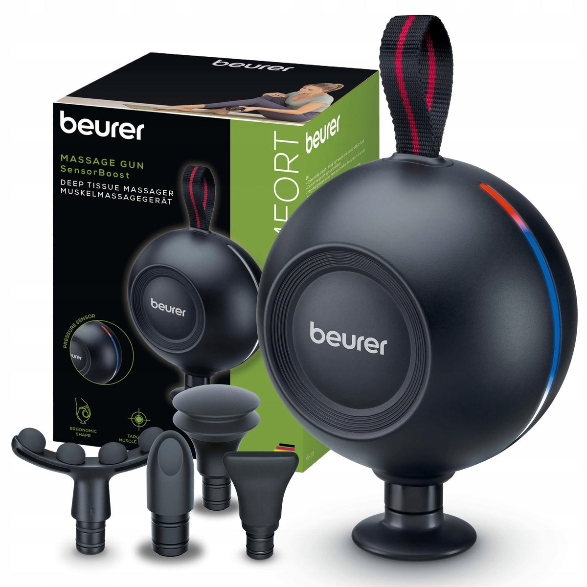 Beurer Mg 101 SensorBoost Muscle Massage Gun, 5 Tips, Brand Beurer