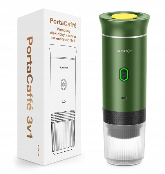Bezdrátový automatický kávovar Aligator PortaCaffé 3v1 72 W zelený