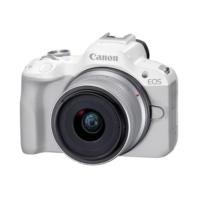 Bezzrcadlový fotoaparát Canon EOS R50 24,2 Mpx bílý s objektivem 18-45 mm
