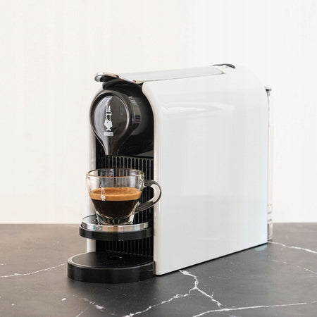 Bialetti capsule machine Gioia Plus White + 48pcs NAPOLI capsules Packaging status original