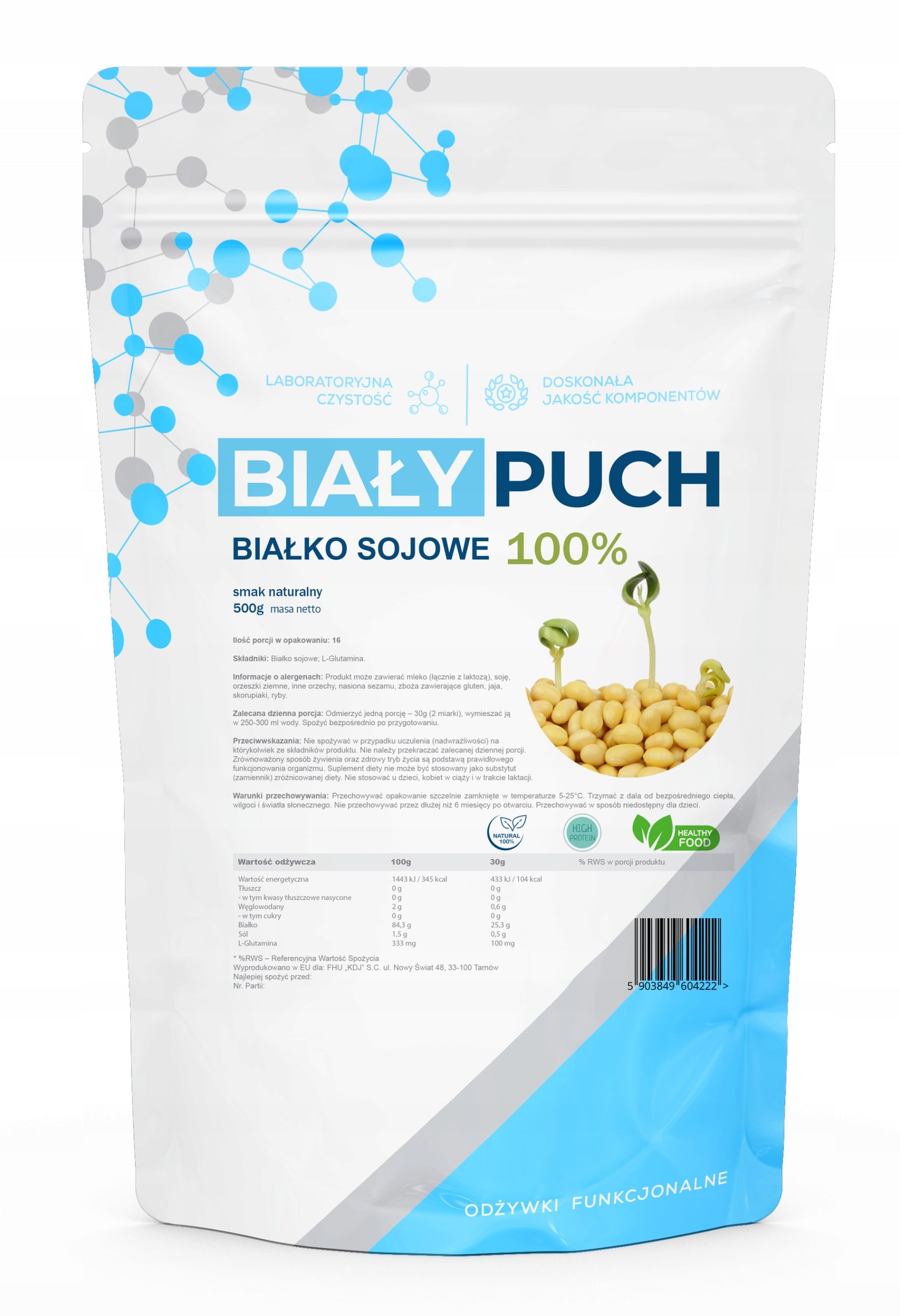 Biały Puch Soy Protein 100% Natural Soy Protein Conditioner 500g