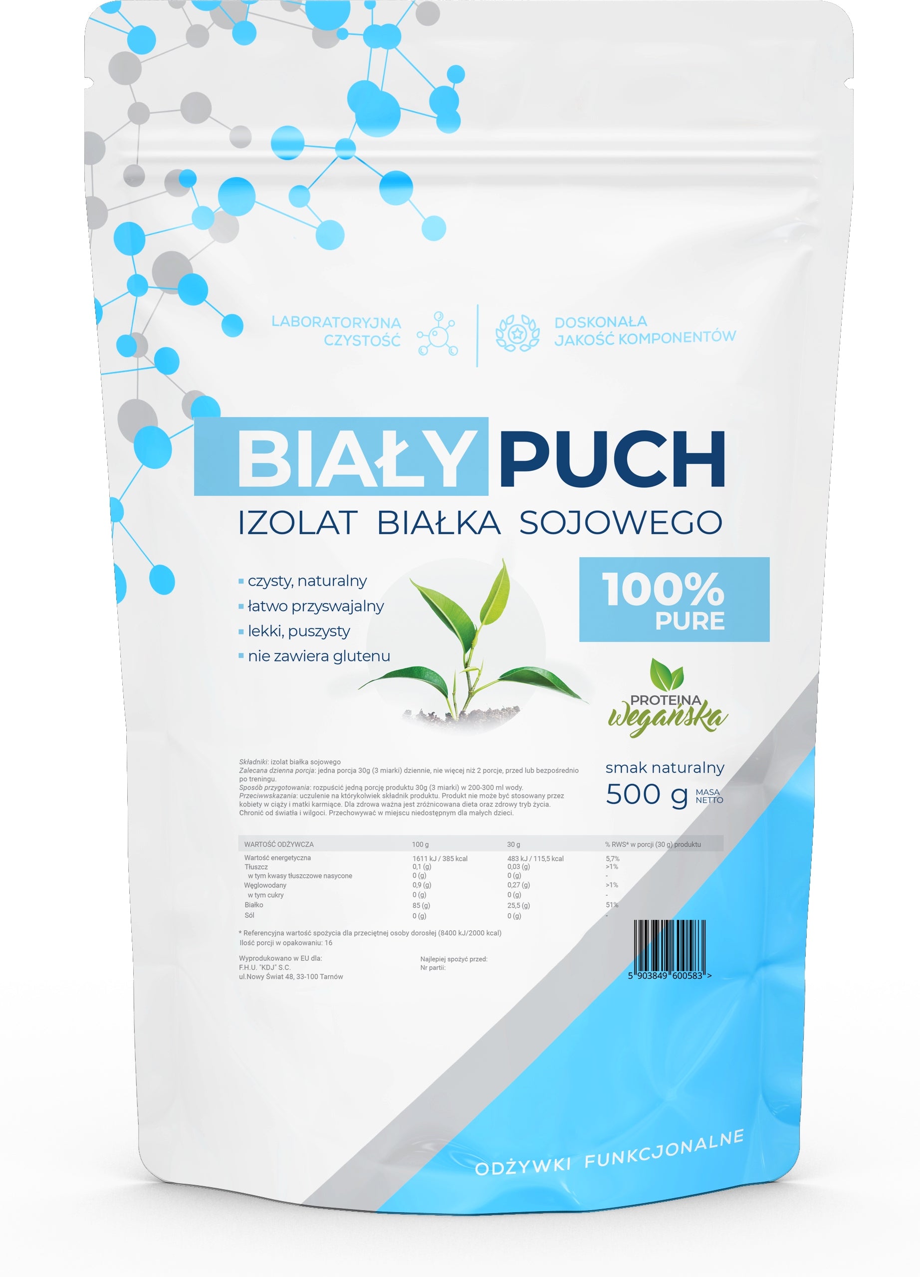 Biały Puch Soy Protein Isolate Conditioner Soy Protein 500g