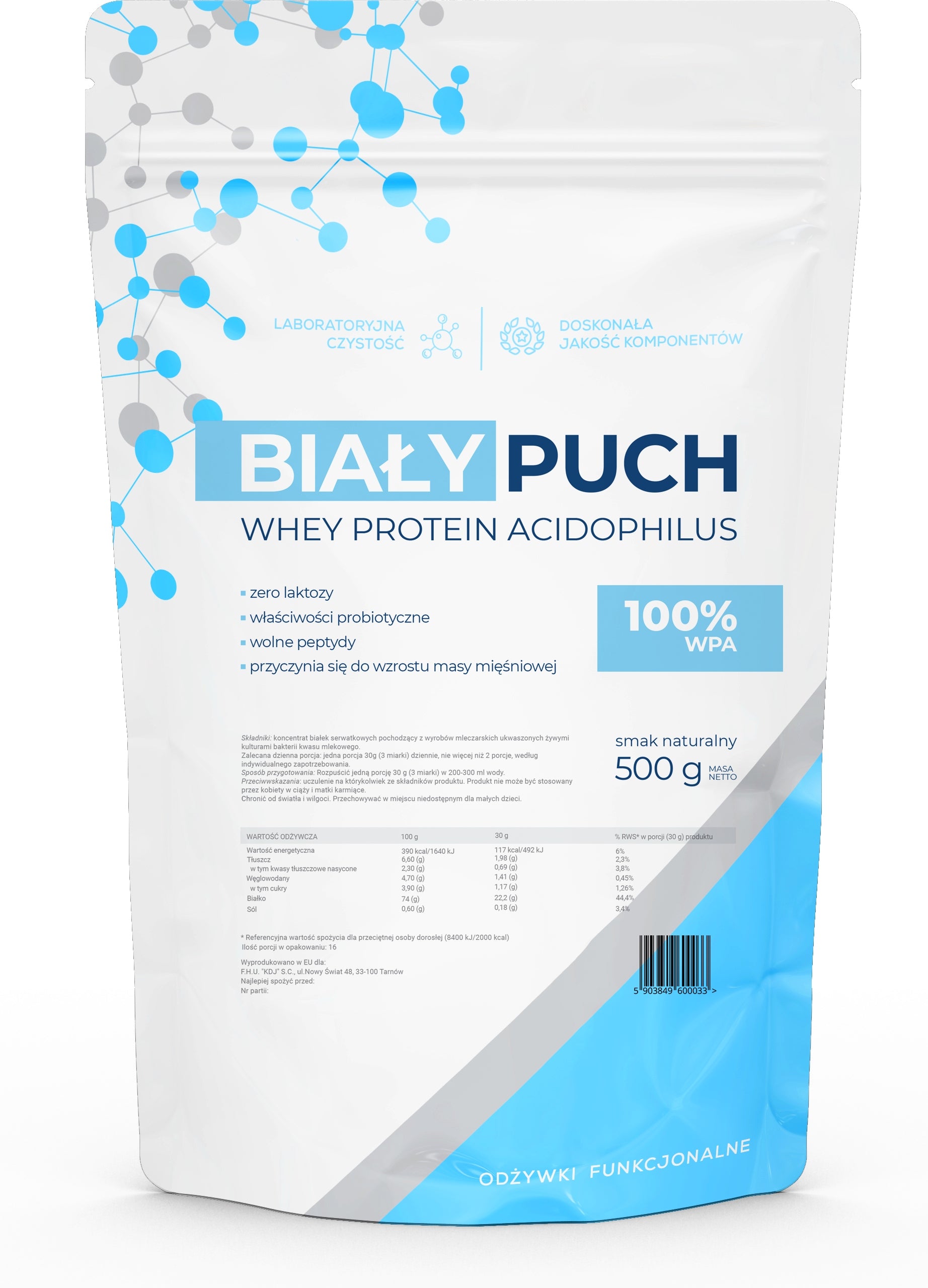 Biały Puch WPA 100% Protein Conditioner Lactose Free Yoghurt WPC 500g