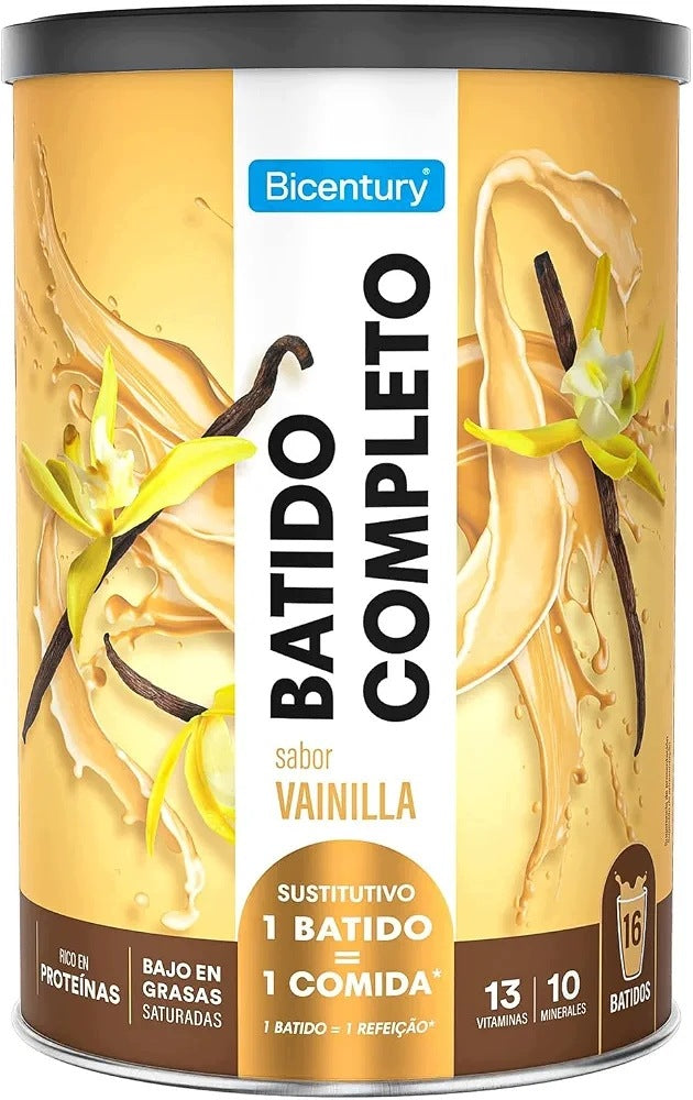 Bicentury Batido Completo Vainilla 436g – Meal Exchanger Drink 16 Servings