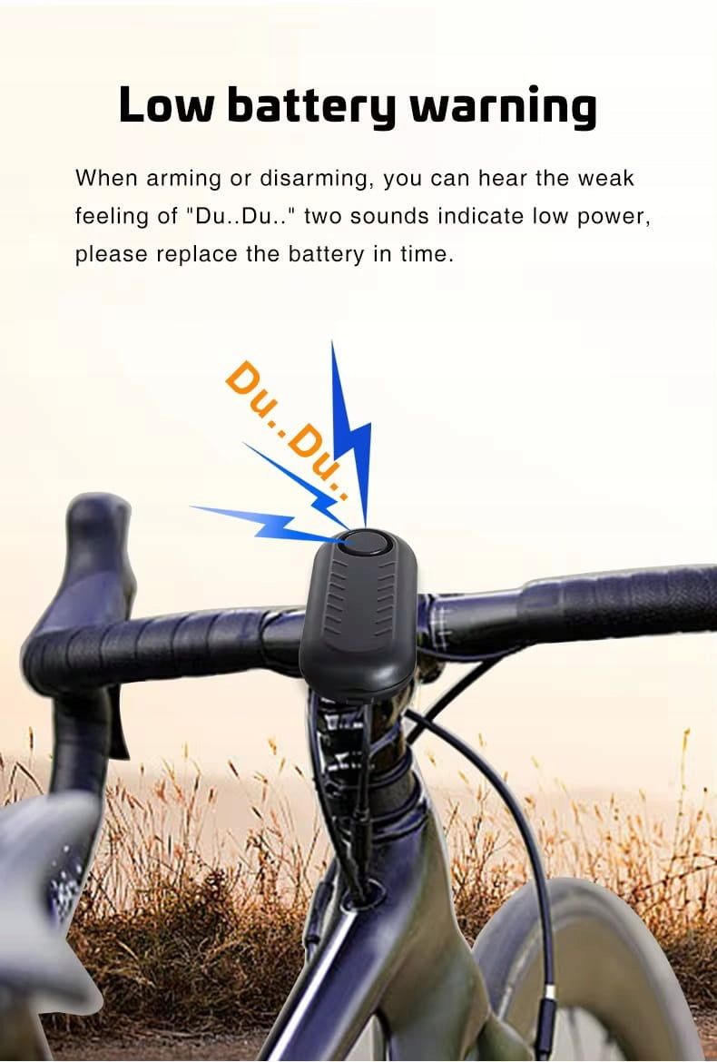 Bicycle Alarm Anti-Theft Remote Control Bike 110dB Location APPLE FIND MY Brand Ineox