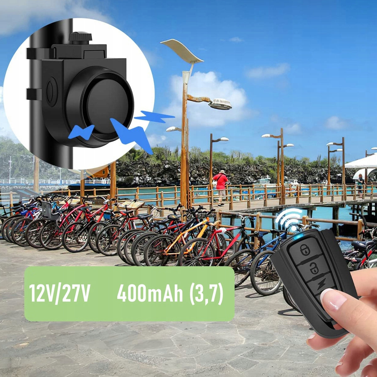 Bicycle Alarm for Bicycle Alarm with Remote Control Lamp Bicycle Lamp Rear Kind alarm