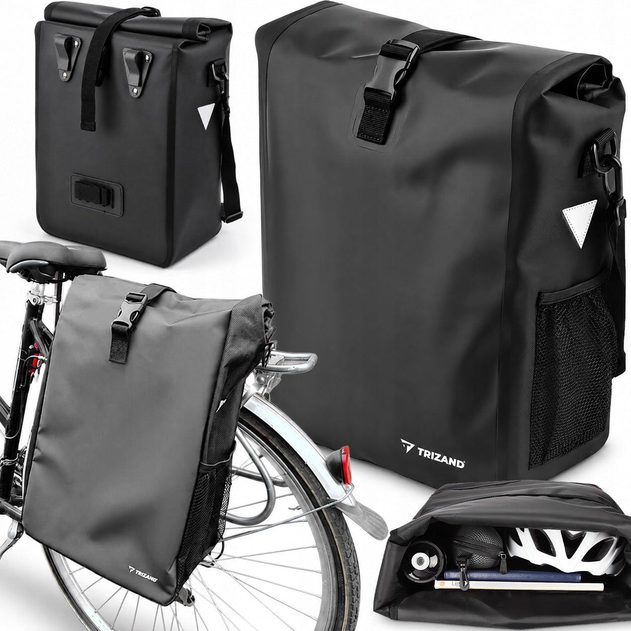 Bicycle Bag Bicycle Pouch for Luggage Rack Bicycle Case Large Side 15l