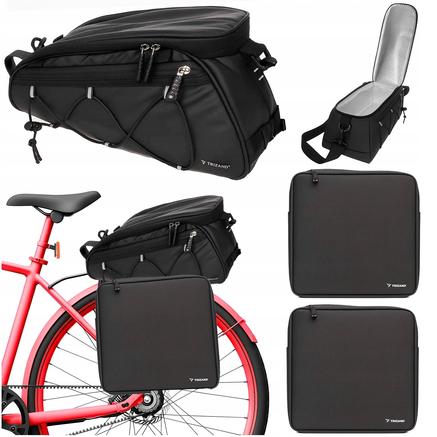 Bicycle Bag Luggage Bag Bicycle Waterproof Thermal for Bicycle 3pcs