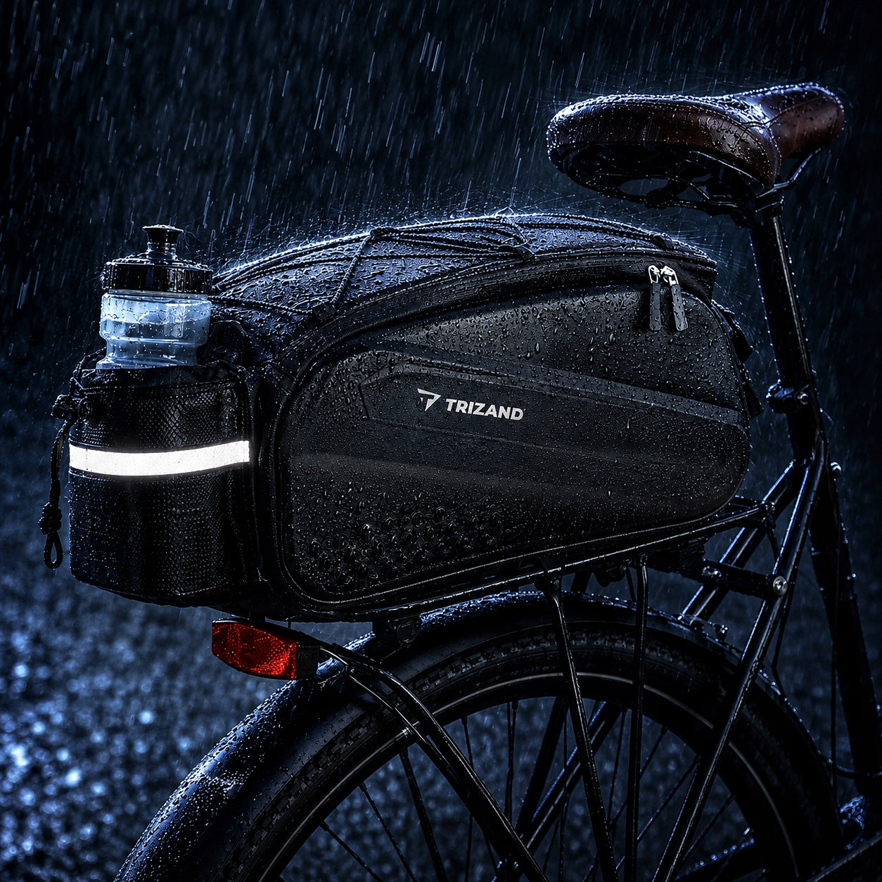 Bicycle Bag Luggage Bag TRIZAND 10L Waterproof With Shoulder Strap Color black